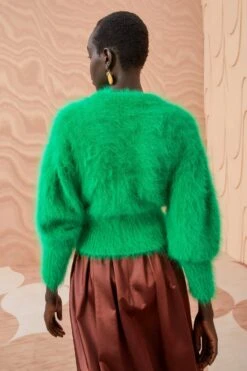 ULLA JOHNSON Emira Pullover - Emerald -Ullyla Shop ULLA JOHNSON Emira Pullover EMERALD 0083