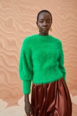 ULLA JOHNSON Emira Pullover - Emerald -Ullyla Shop ULLA JOHNSON Emira Pullover EMERALD 0088