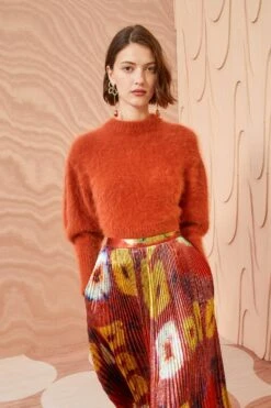 ULLA JOHNSON Emira Pullover - Redwood -Ullyla Shop ULLA JOHNSON Emira Pullover REDWOOD 0123