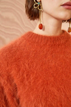 Ullyla Shop -Ullyla Shop ULLA JOHNSON Emira Pullover REDWOOD 02 ALT