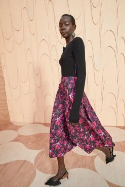 ULLA JOHNSON Emmy Skirt - Zinnia 9 ULLA JOHNSON Emmy Skirt - Zinnia -Ullyla Shop ULLA JOHNSON Emmy Skirt ZINNIA 03