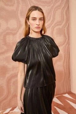 ULLA JOHNSON Flo Top - Noir -Ullyla Shop ULLA JOHNSON Flo Top NOIR 0032