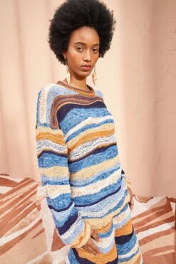 ULLA JOHNSON Francie Pullover - Aegean -Ullyla Shop ULLA JOHNSON Francie Pullover AEGEAN 03