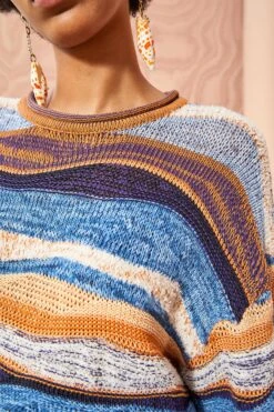 ULLA JOHNSON Francie Pullover - Aegean -Ullyla Shop ULLA JOHNSON Francie Pullover AEGEAN 05