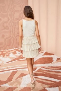 ULLA JOHNSON Georgia Dress - Cobblestone -Ullyla Shop ULLA JOHNSON Georgia Dress COBBLESTONE 04