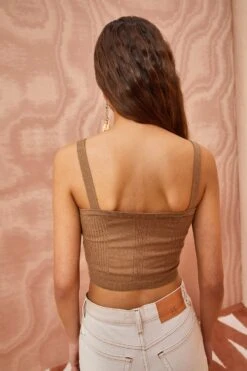 ULLA JOHNSON Giselle Top - Chestnut -Ullyla Shop ULLA JOHNSON Giselle Top CHESTNUT 0060