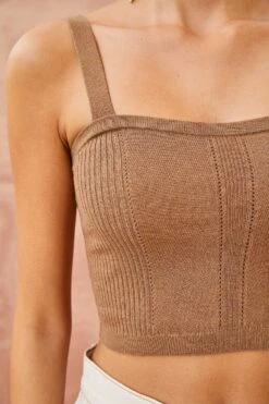 ULLA JOHNSON Giselle Top - Chestnut -Ullyla Shop ULLA JOHNSON Giselle Top CHESTNUT 05