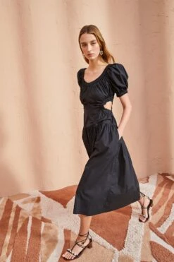 ULLA JOHNSON Golda Dress - Noir -Ullyla Shop ULLA JOHNSON Golda Dress NOIR 0121