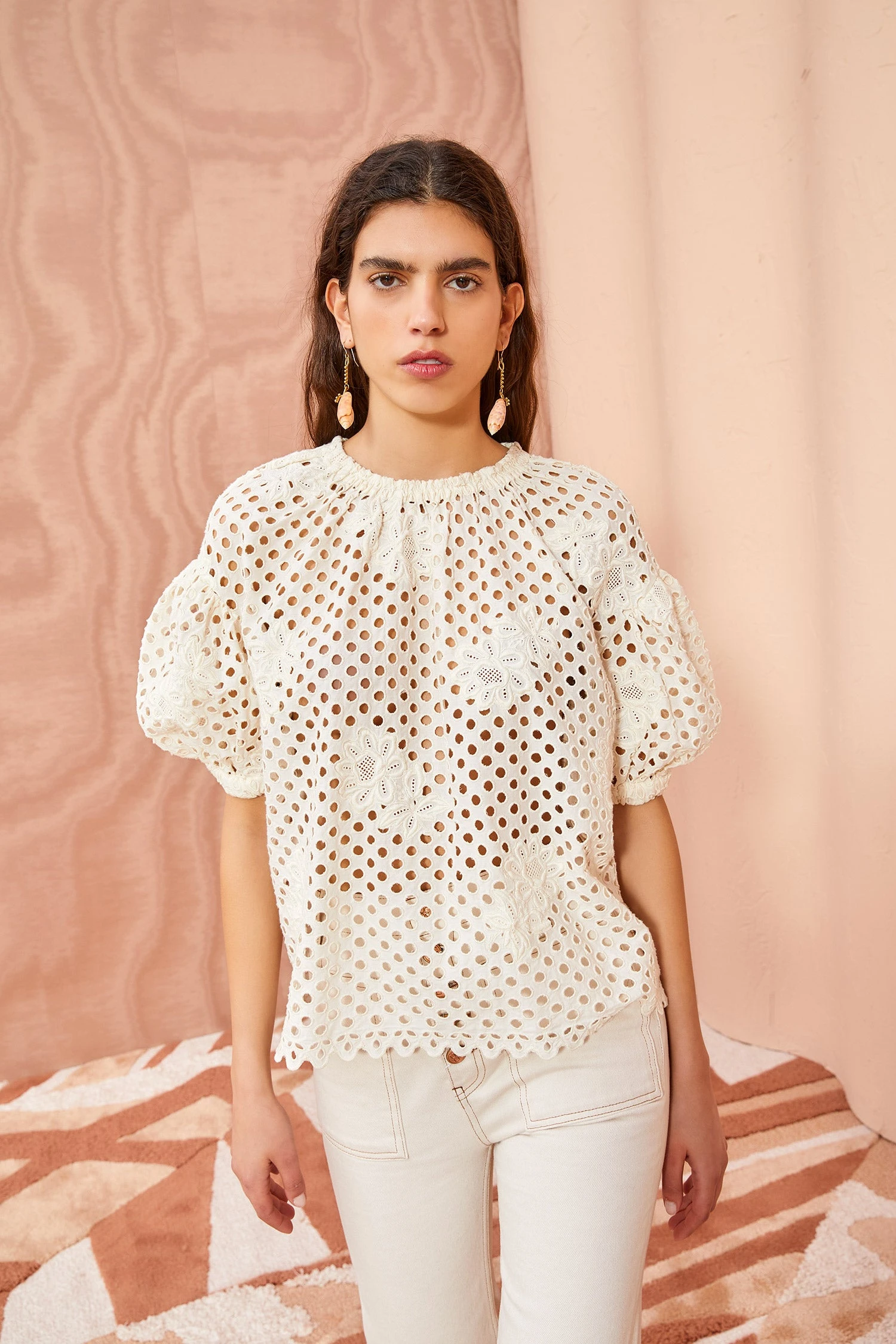 ULLA JOHNSON Grace Top - Pearl 5 ULLA JOHNSON Grace Top - Pearl - Image 3