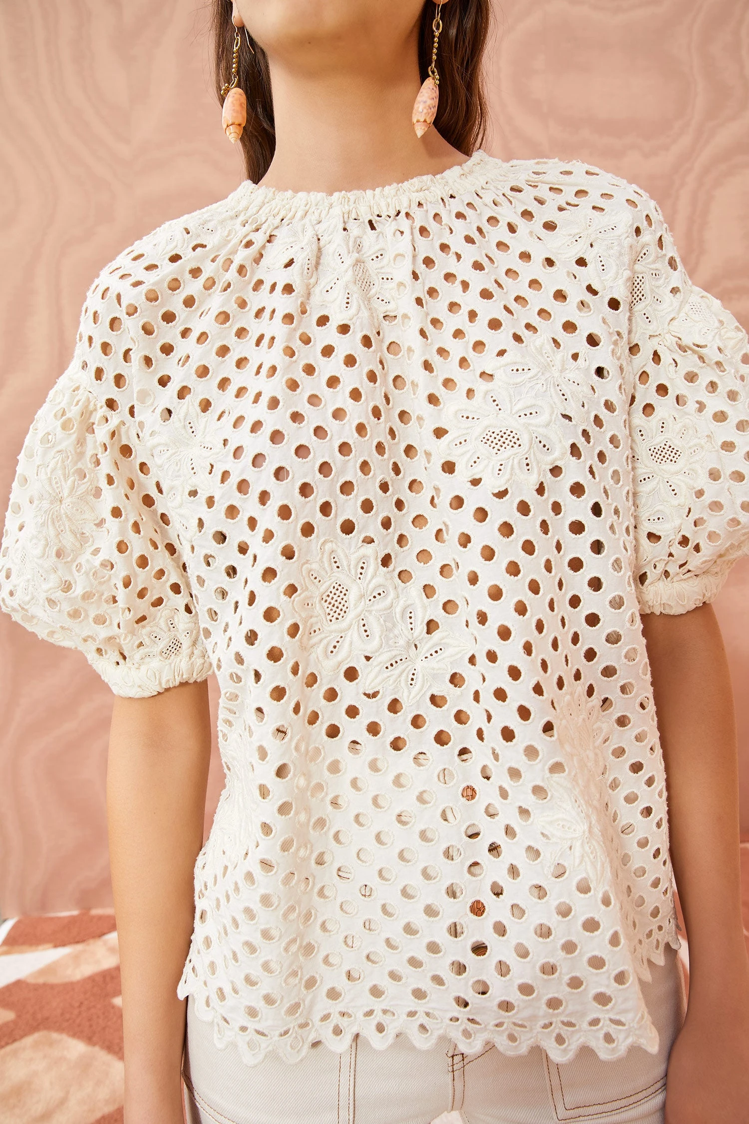 ULLA JOHNSON Grace Top - Pearl 7 ULLA JOHNSON Grace Top - Pearl - Image 5