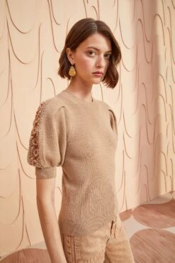 ULLA JOHNSON Harper Top - Fawn -Ullyla Shop ULLA JOHNSON Harper Top FAWN 03