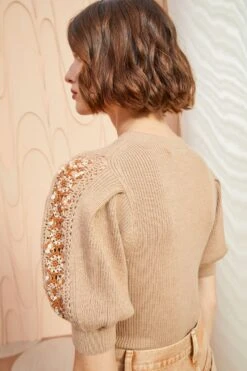 ULLA JOHNSON Harper Top - Fawn -Ullyla Shop ULLA JOHNSON Harper Top FAWN 04