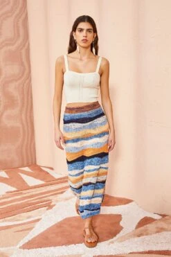 ULLA JOHNSON Hattie Skirt - Aegean -Ullyla Shop ULLA JOHNSON Hattie Skirt AEGEAN 03