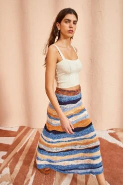 ULLA JOHNSON Hattie Skirt - Aegean -Ullyla Shop ULLA JOHNSON Hattie Skirt AEGEAN 05