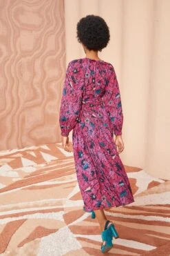 ULLA JOHNSON Helia Dress - Snapdragon -Ullyla Shop ULLA JOHNSON Helia Dress SNAPDRAGON 04