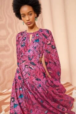 ULLA JOHNSON Helia Dress - Snapdragon -Ullyla Shop ULLA JOHNSON Helia Dress SNAPDRAGON 05