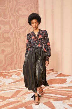 ULLA JOHNSON Irvette Skirt - Noir -Ullyla Shop ULLA JOHNSON Irvette Skirt NOIR 0025