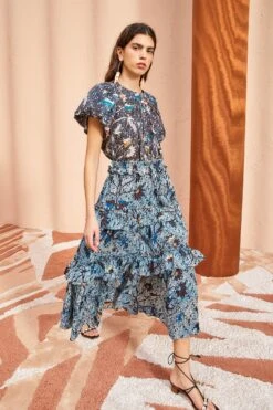 ULLA JOHNSON Josette Skirt - Morning Glory -Ullyla Shop ULLA JOHNSON Josette Skirt MORNING GLORY 03