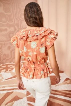 ULLA JOHNSON Kaede Top - Mesa Floral 12 ULLA JOHNSON Kaede Top - Mesa Floral -Ullyla Shop ULLA JOHNSON Kaede Top MESA FLORAL 04