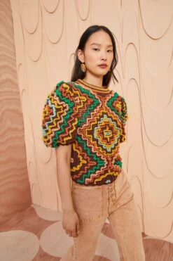 ULLA JOHNSON Kalila Top - Fire Opal -Ullyla Shop ULLA JOHNSON Kalila Top FIREOPAL 0075