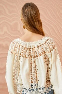 ULLA JOHNSON Kavita Blouse - Ivory -Ullyla Shop ULLA JOHNSON Kavita Blouse IVORY 0108 UPDATE