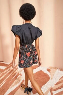 ULLA JOHNSON Leica Shorts - Obsidian -Ullyla Shop ULLA JOHNSON Leica Shorts OBSIDIAN 0189