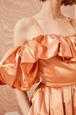 ULLA JOHNSON Lelita Dress - Copper -Ullyla Shop ULLA JOHNSON Lelita Dress COPPER 0096