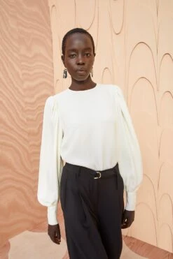 ULLA JOHNSON Lilliana Blouse - Pristine -Ullyla Shop ULLA JOHNSON Lilliana Blouse PRISTINE 01 MAIN