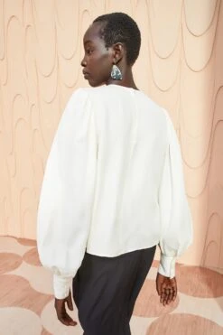 ULLA JOHNSON Lilliana Blouse - Pristine -Ullyla Shop ULLA JOHNSON Lilliana Blouse PRISTINE 04