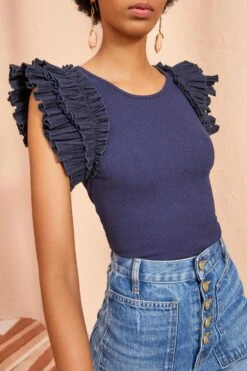 ULLA JOHNSON Lilo Top - Midnight 10 ULLA JOHNSON Lilo Top - Midnight -Ullyla Shop ULLA JOHNSON Lilo Top MIDNIGHT 05