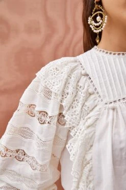 ULLA JOHNSON Lily Blouse - Pristine -Ullyla Shop ULLA JOHNSON Lily Blouse PRISTINE 05