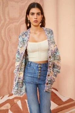 ULLA JOHNSON Lucinda Cardigan - Haze -Ullyla Shop ULLA JOHNSON Lucinda Cardigan HAZE 01 MAIN