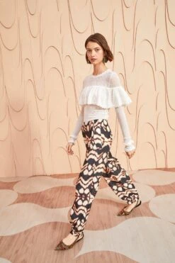 ULLA JOHNSON Lucinda Pant - Obsidian 9 ULLA JOHNSON Lucinda Pant - Obsidian -Ullyla Shop ULLA JOHNSON Lucinda Pant OBSIDIAN 03