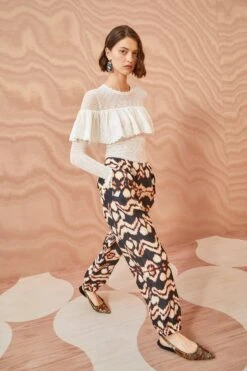 ULLA JOHNSON Lucinda Pant - Obsidian 10 ULLA JOHNSON Lucinda Pant - Obsidian -Ullyla Shop ULLA JOHNSON Lucinda Pant OBSIDIAN 04