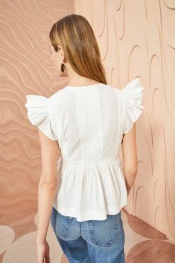 ULLA JOHNSON Luise Top - Pristine -Ullyla Shop ULLA JOHNSON Luise Top PRISTINE 0103