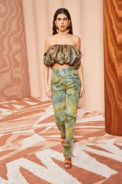 ULLA JOHNSON Lyla Top - Woodland -Ullyla Shop ULLA JOHNSON Lyla Top WOODLAND 0033