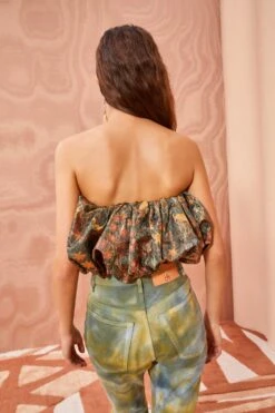 ULLA JOHNSON Lyla Top - Woodland -Ullyla Shop ULLA JOHNSON Lyla Top WOODLAND 0146