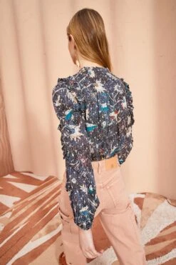 ULLA JOHNSON Manet Blouse - Jet -Ullyla Shop ULLA JOHNSON Manet Blouse JET 04