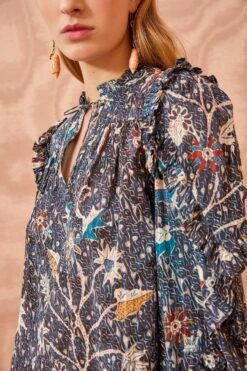 ULLA JOHNSON Manet Blouse - Jet -Ullyla Shop ULLA JOHNSON Manet Blouse JET 05