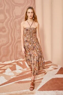 ULLA JOHNSON Marcella Dress - Wheat Flower