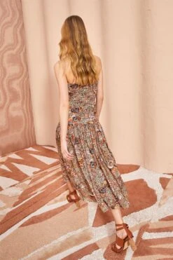 ULLA JOHNSON Marcella Dress - Wheat Flower -Ullyla Shop ULLA JOHNSON Marcella Dress WHEAT FLOWER 04