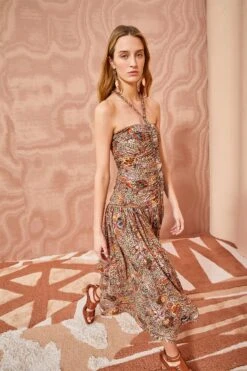 ULLA JOHNSON Marcella Dress - Wheat Flower -Ullyla Shop ULLA JOHNSON Marcella Dress WHEAT FLOWER 05