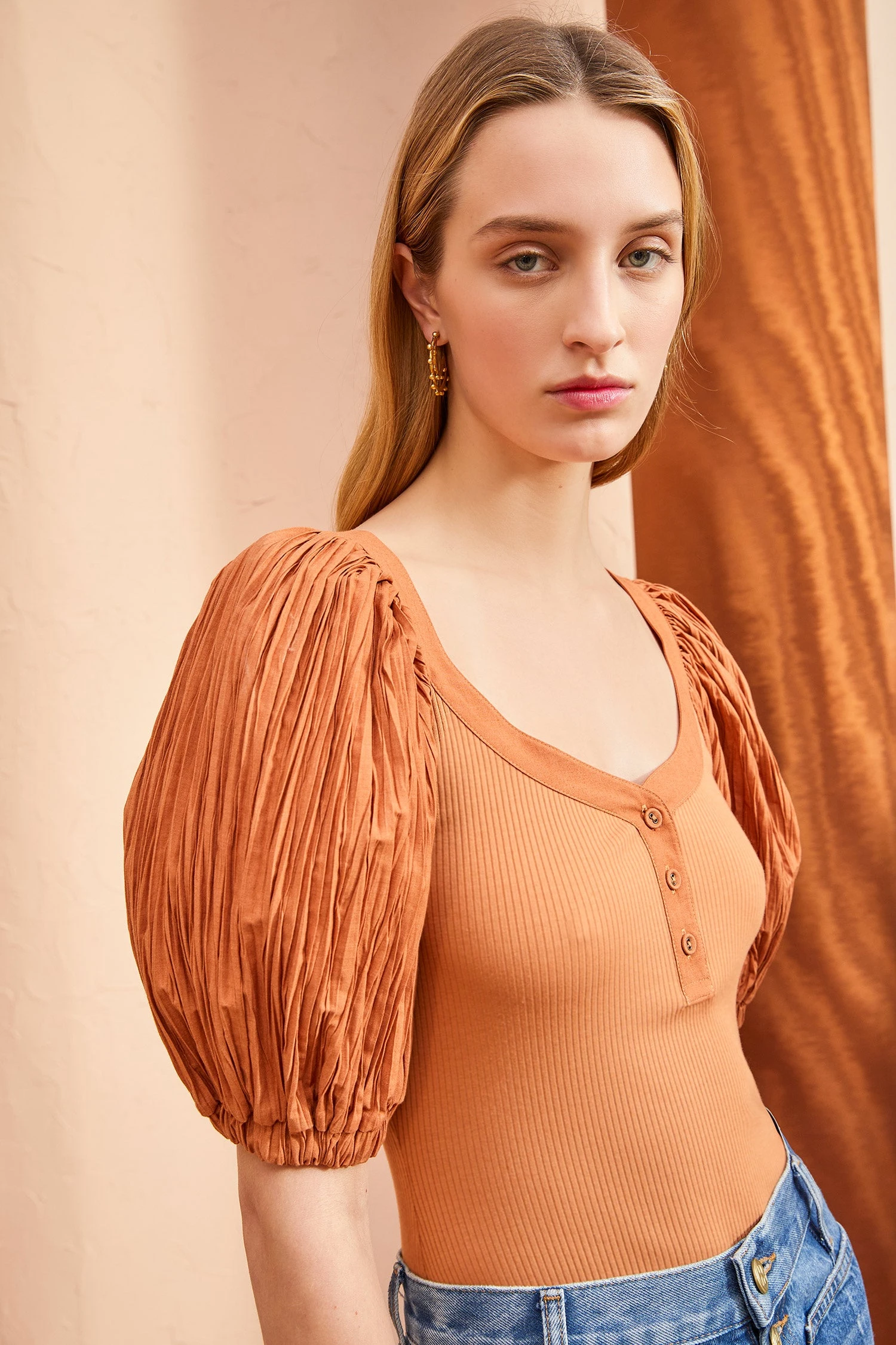 ULLA JOHNSON Marika Top - Chestnut 5 ULLA JOHNSON Marika Top - Chestnut - Image 3