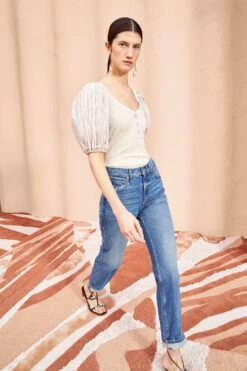 ULLA JOHNSON Marika Top - Cobblestone -Ullyla Shop ULLA JOHNSON Marika Top COBBLESTONE 03