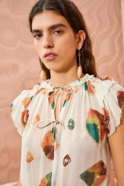 ULLA JOHNSON Marilyn Top - Aurora -Ullyla Shop ULLA JOHNSON Marilyn Top AURORA 05