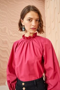 ULLA JOHNSON Marlie Blouse - Rosebud 11 ULLA JOHNSON Marlie Blouse - Rosebud -Ullyla Shop ULLA JOHNSON Marlie Blouse ROSEBUD 05