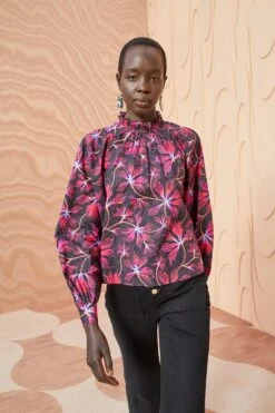 ULLA JOHNSON Marlie Blouse - Zinnia -Ullyla Shop ULLA JOHNSON Marlie Blouse ZINNIA 03