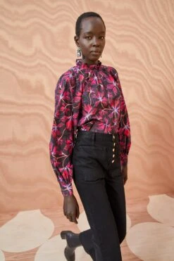 ULLA JOHNSON Marlie Blouse - Zinnia -Ullyla Shop ULLA JOHNSON Marlie Blouse ZINNIA 05