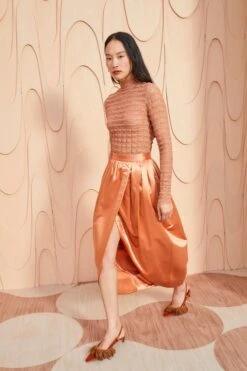 ULLA JOHNSON Maxine Skirt - Copper 11 ULLA JOHNSON Maxine Skirt - Copper -Ullyla Shop ULLA JOHNSON Maxine Skirt COPPER 087