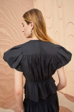 ULLA JOHNSON Mila Top - Noir -Ullyla Shop ULLA JOHNSON Mila Top NOIR 04